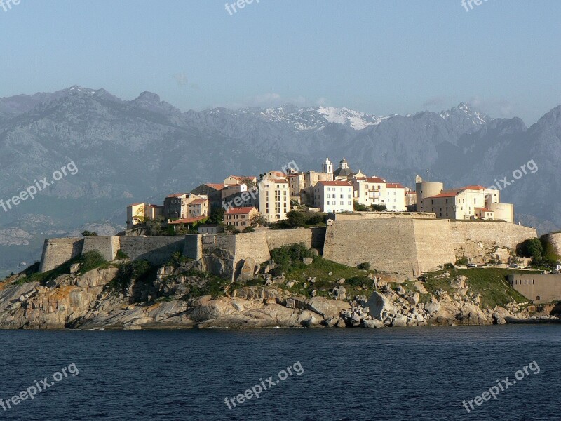 France Corsican Calvi Fortification Old Town