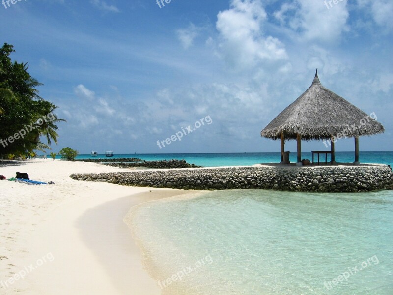 North Male Atoll Island Maldives Sun Hot