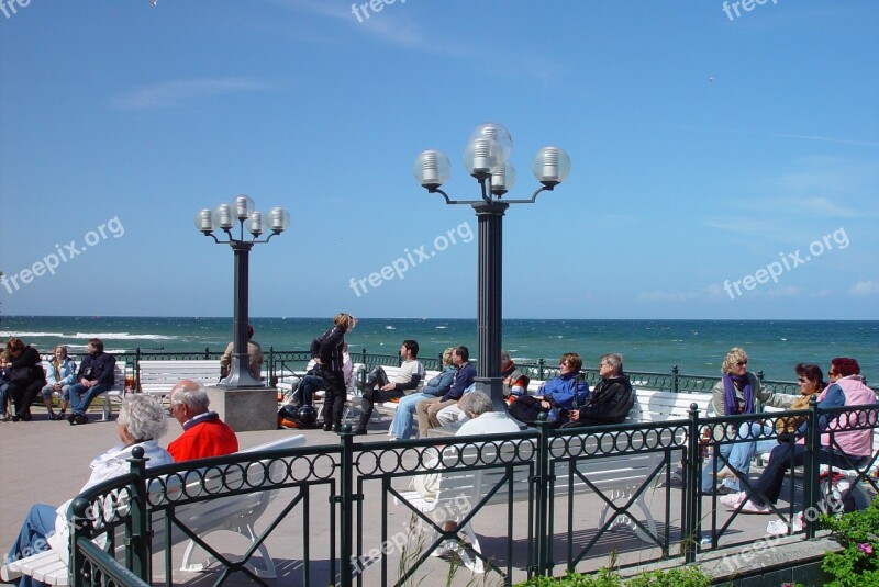 Human Lake-side Promenade Baltic Sea Kühlungsborn Summer