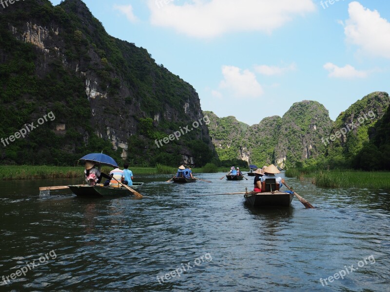 Viet Nam Asia East Boats River