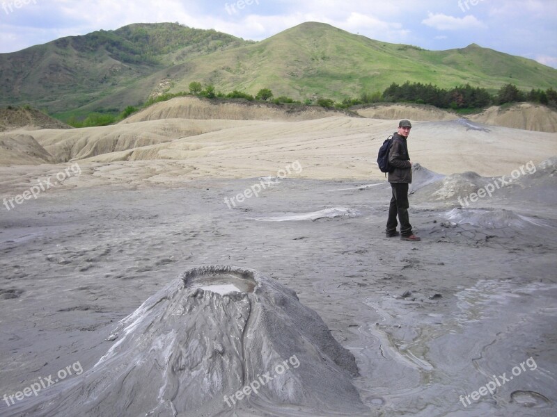 Clay Volcano Sludge Travel Wild Nature Mountain