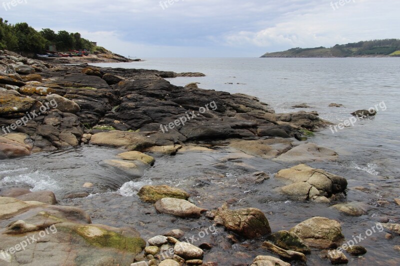 Coast Rock Sea Steinig Bay