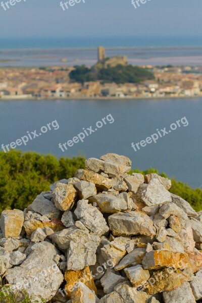 Gruissan Sea France Stones Landscape