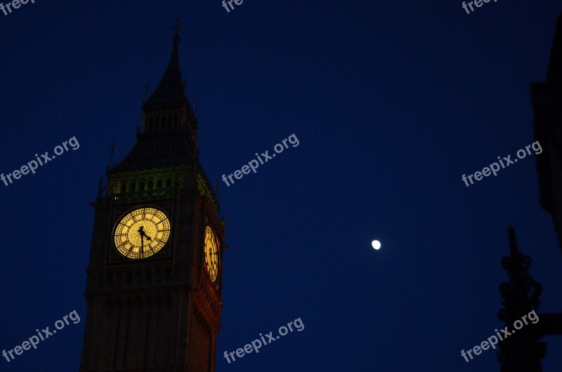 Bigben Clocktower Parliament Tower Night