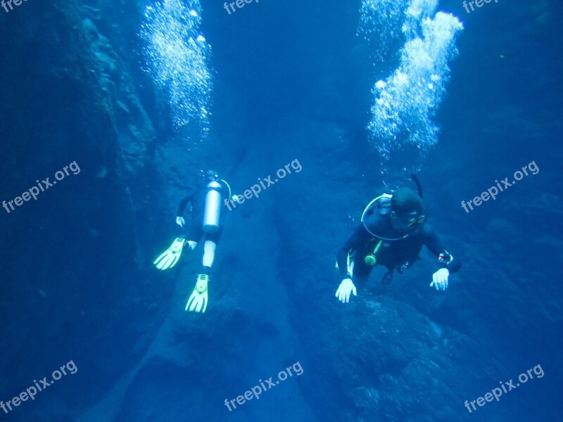 Diving Blue Lagoon Beautiful Free Photos