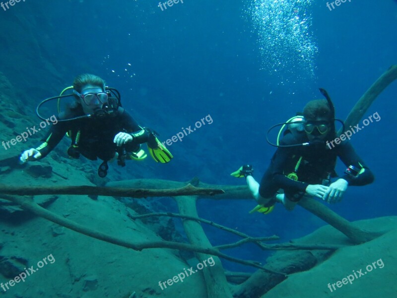 Diving Blue Lagoon Beautiful Free Photos