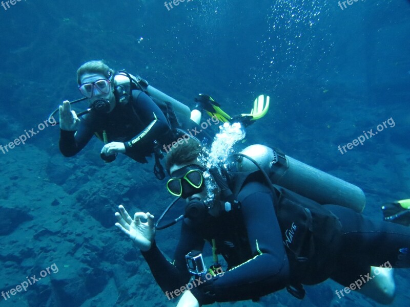 Diving Blue Lagoon Beautiful Free Photos