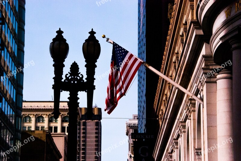 Sfo Sanfransico Flag Usa Free Photos