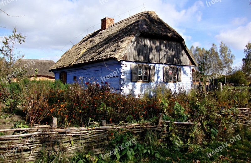 Sierpc Poland Open Air Museum Rural Cottage Autumn