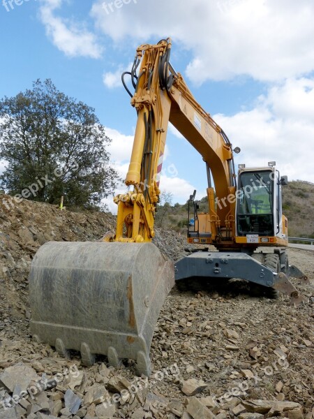 Excavator Shovel Machine Construction Road