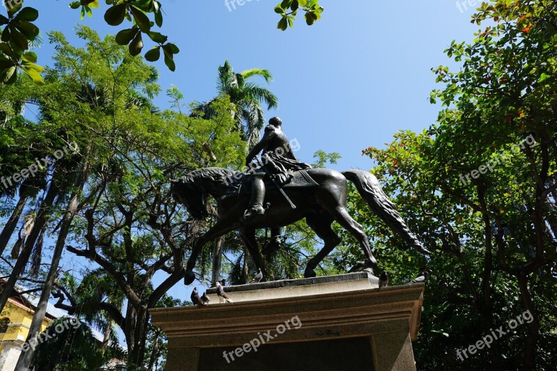 Horse Sculpture Kartagena Colombia Free Photos