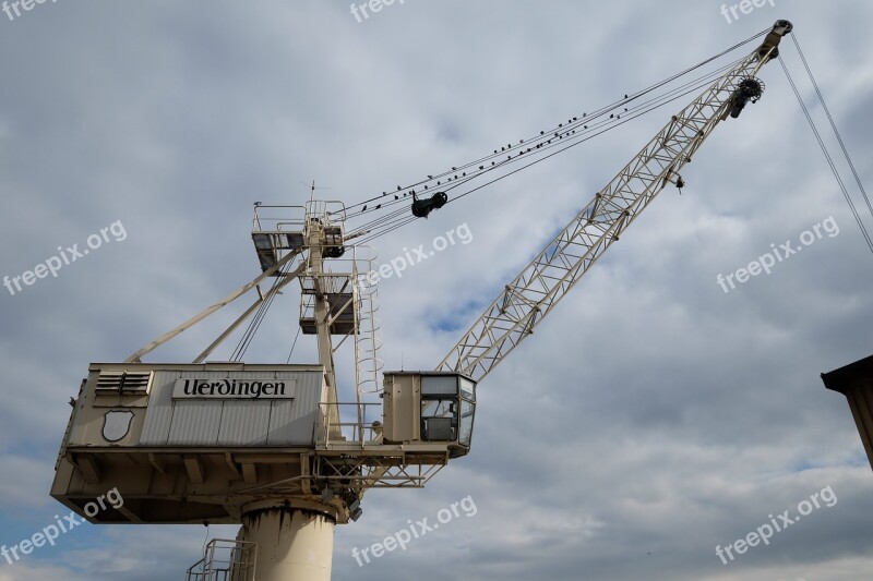 Crane Port Krefeld Uerdingen Harbour Crane