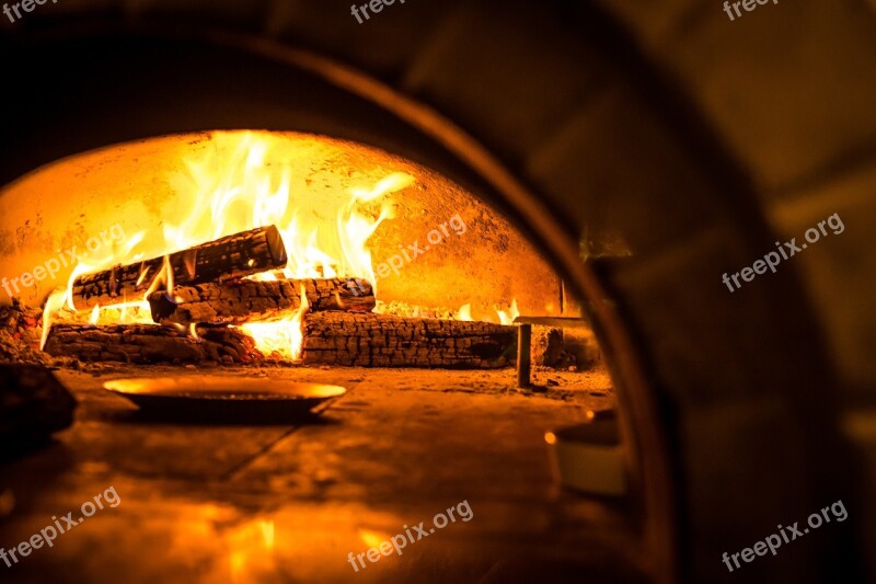 Fire Wood Fired Oven Oven Hot Flame