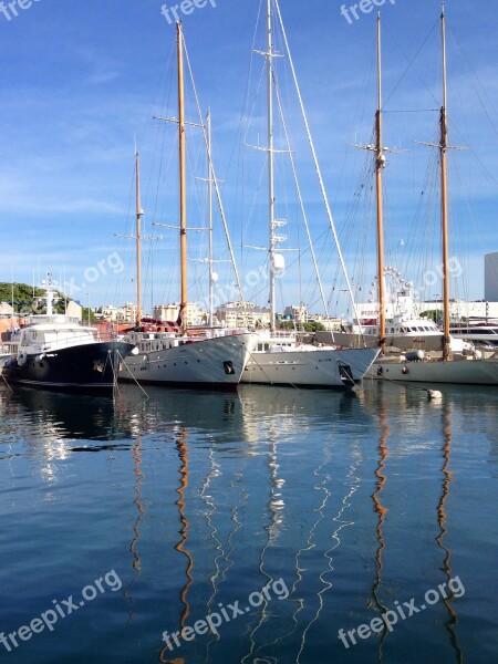 Barcelona Boats Harbour Barcelona Harbour Sea