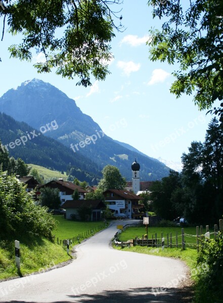 Allgäu Schöllang Village Alpine Mountains