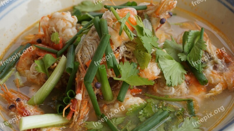 Tom Yum Goong Hot And Sour Soup Shrimp Thailand Food Dish