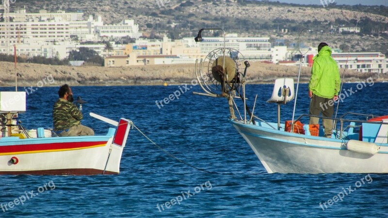 Cyprus Ayia Napa Fishing Fishing Boat Fisherman