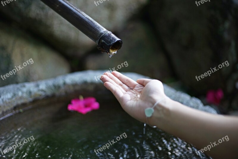 Hand Water Drop Fresh Nature Water