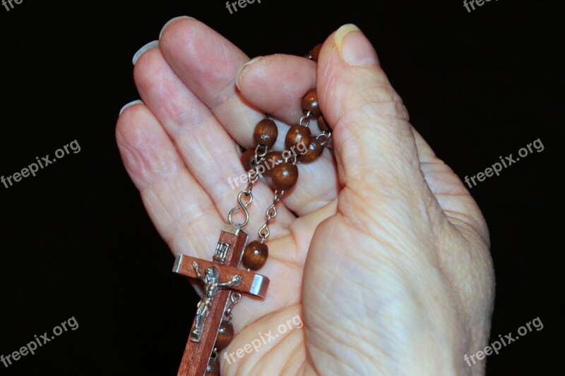 Pray Rosary Religion Faith Graceful