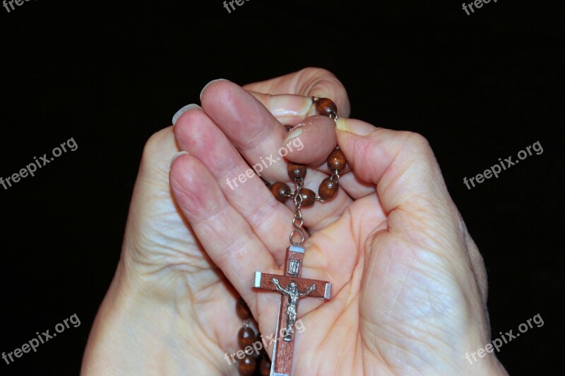 Pray Rosary Religion Christianity Faith