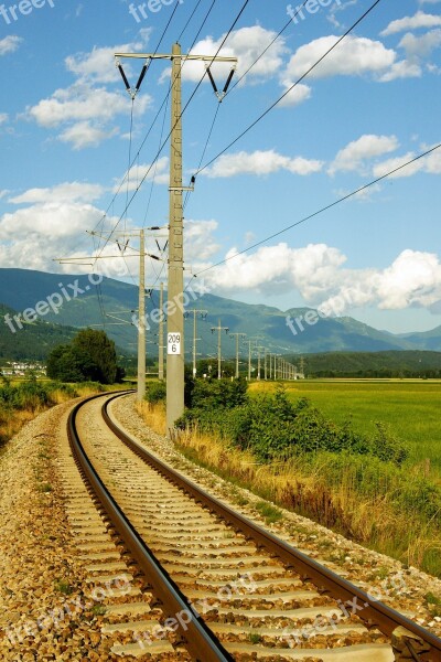 Railway Tracks Train Railway Rail Traffic Rail