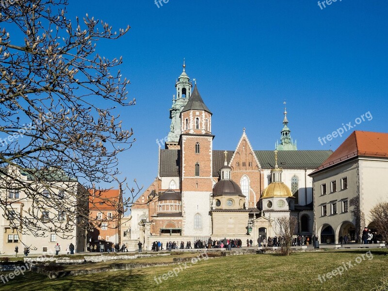 Kraków Wawel Poland Castle Cathedral And Castle