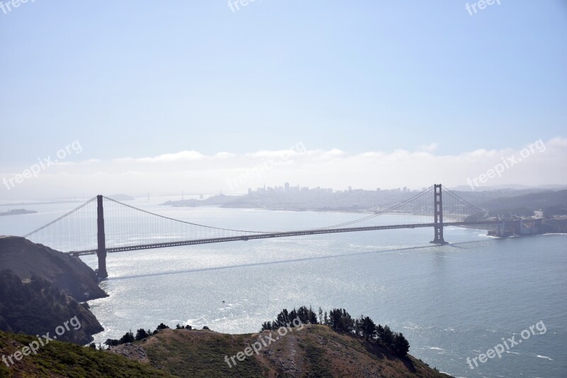 Golden Gate Bridge San Francisco California Ocean Bay