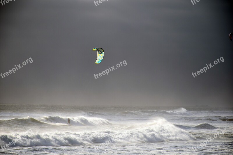 Windsurfing Sea Ocean Summer Windsurfer