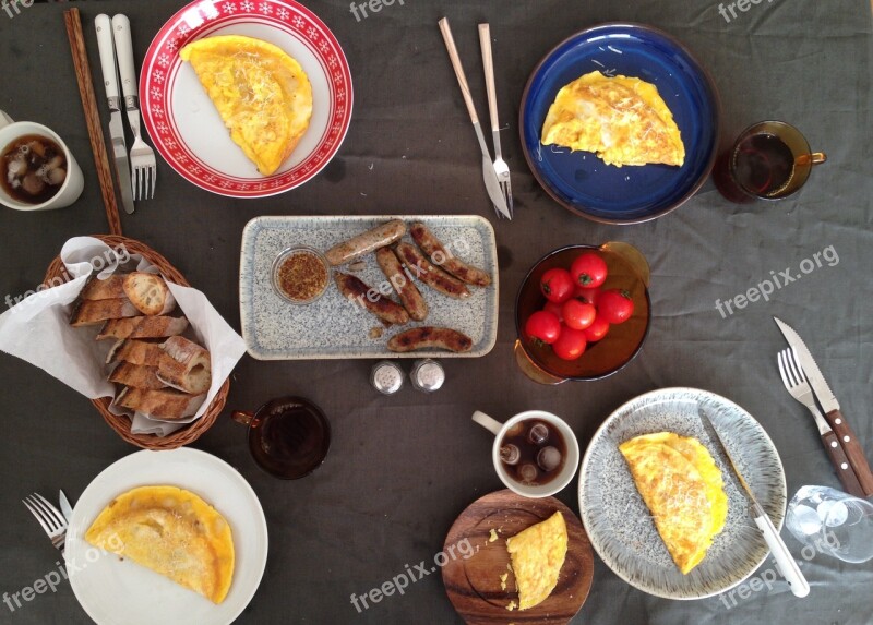 Brunch Omurice Table Setting Cooking