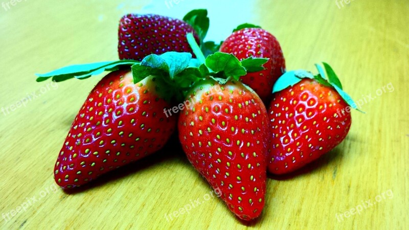 Strawberry Sweet Fruits Harvest Fresh Food