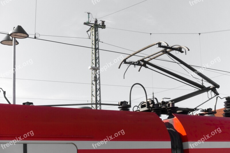 S Bahn Red Catenary Train Lighting