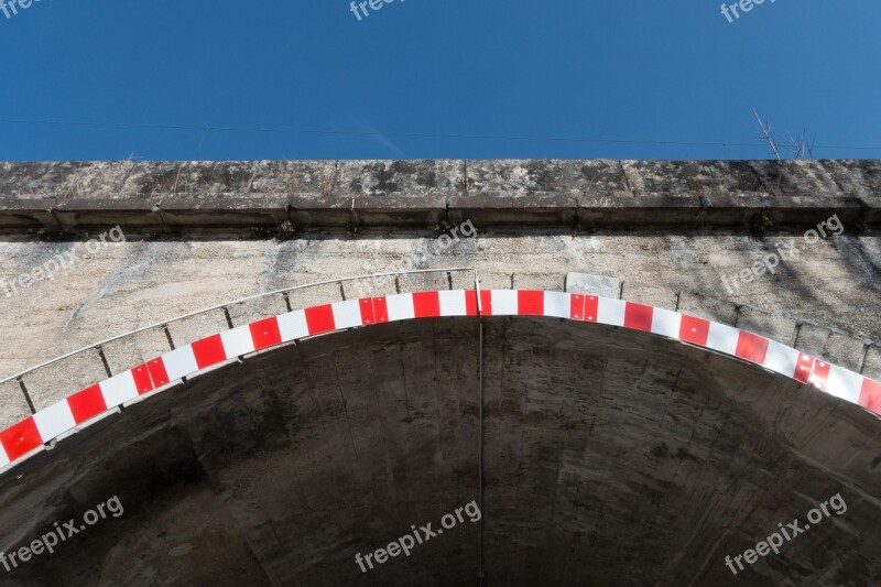 Bridge Railway Bridge Tunnel Warning Color Red