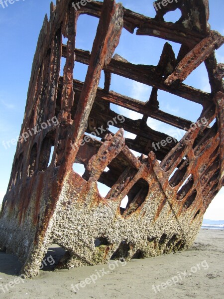 Ship Sunken Old Wreck Sea