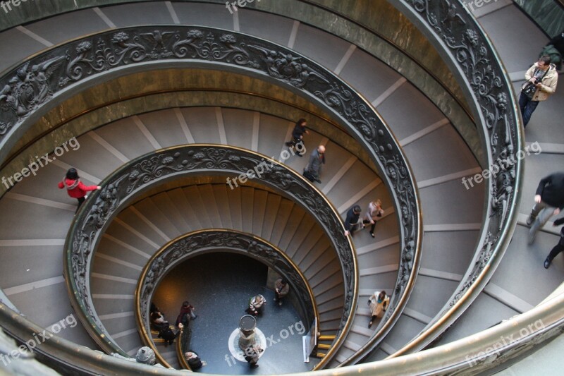 Italy Travel The Vatican Stairs Free Photos