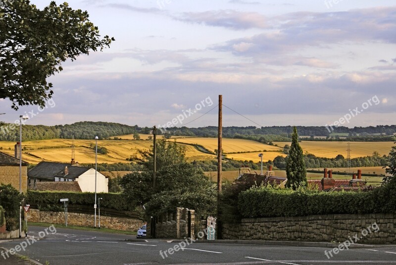 Fields Fields Of Cereals Out Of Town South Elmsal England