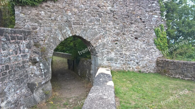 Castle Lichtenberg Passage Stones Wall