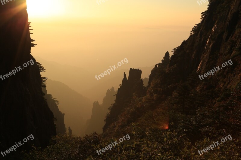 Huangshan Dawn Mixing Free Photos