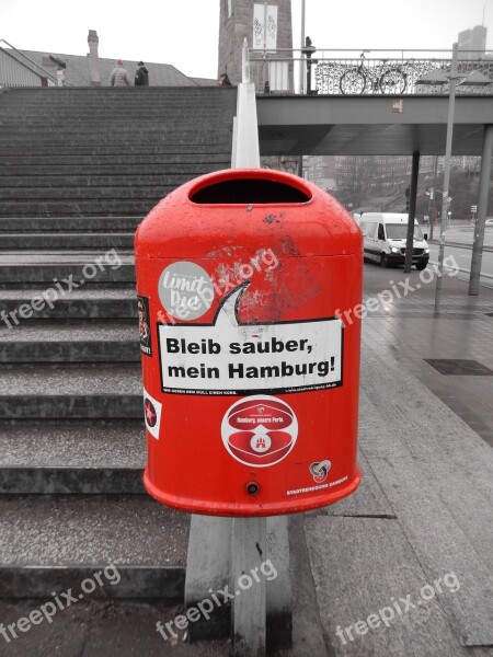 Recycle Bin Garbage Can Hamburg Environment Environmental Protection