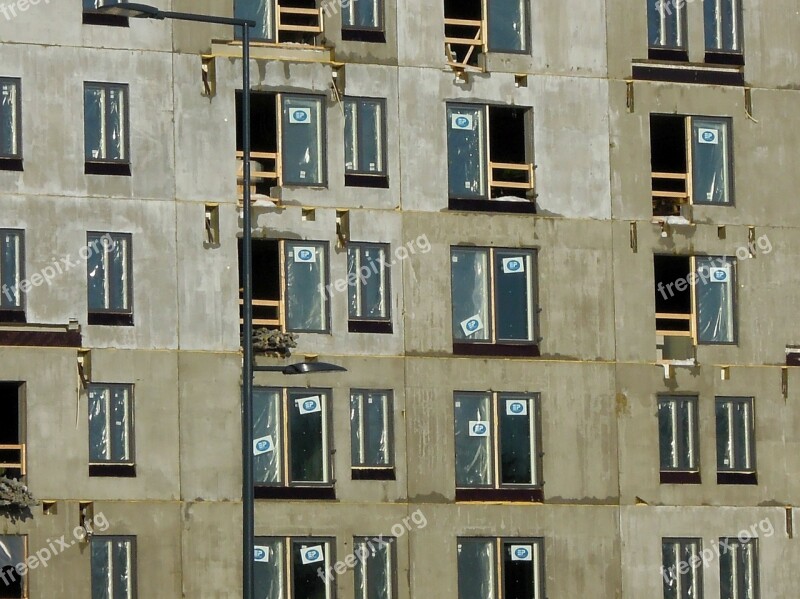 Windows Facade Building Construction Site Free Photos