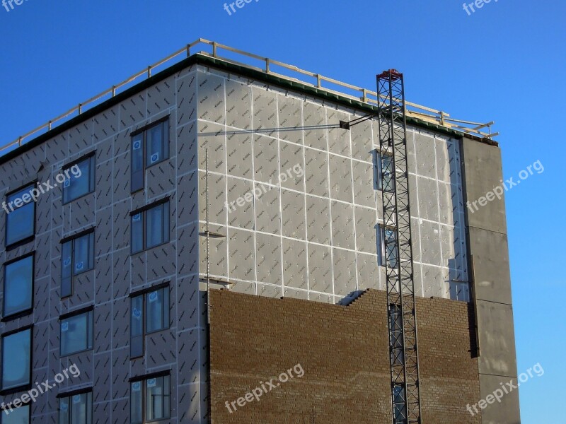 Construction Site Block Of Flats Finnish Windows High