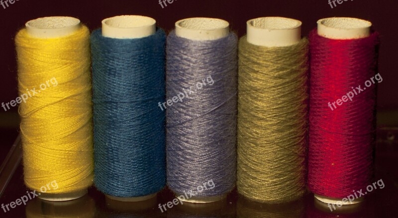 Thread Colors Cotton Fiber Textile