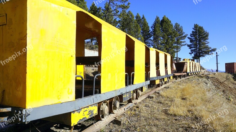 Train Wagons Transport Coal Old