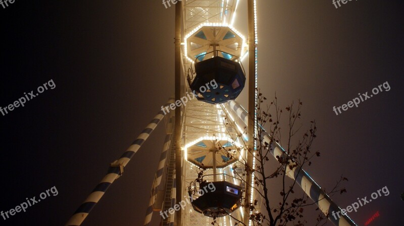 Fairground Ferris Wheel Ride Festival Site Entertainment