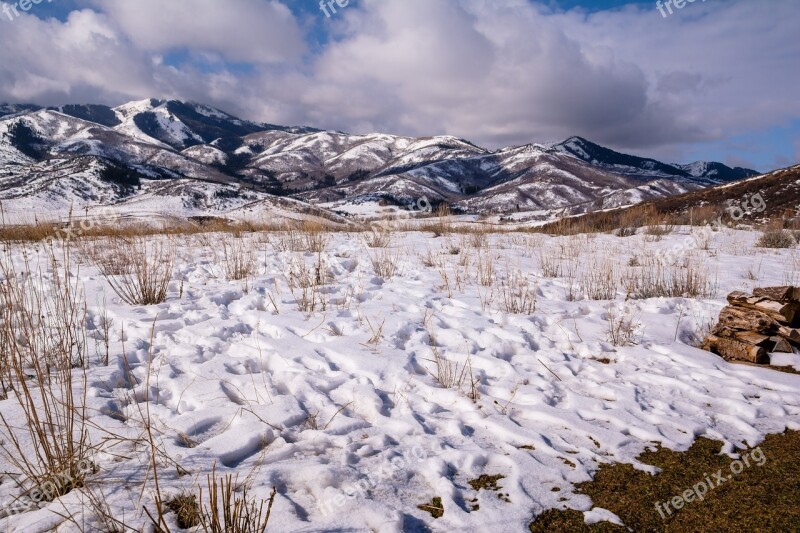 Snow Mountains Utah Landscape Scenic