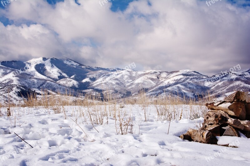 Snow Mountains Utah Landscape Scenic