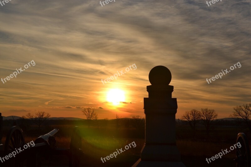 Sunset Battlefield Battle American History