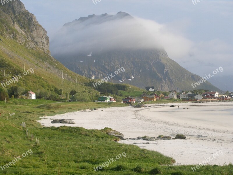 Norway Beach Lofoten Summer Free Photos