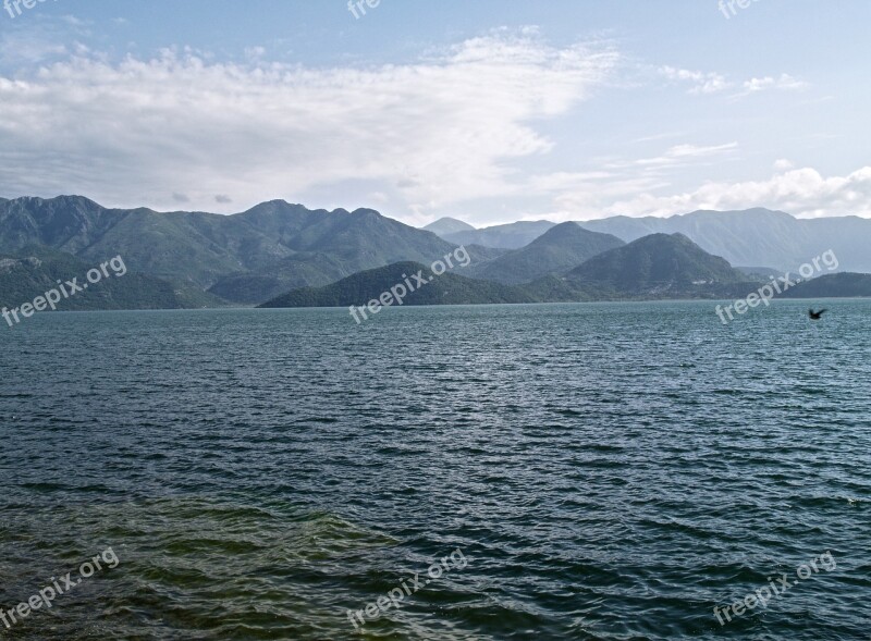 Mountain Sea Landscape Sky Mountain Landscape