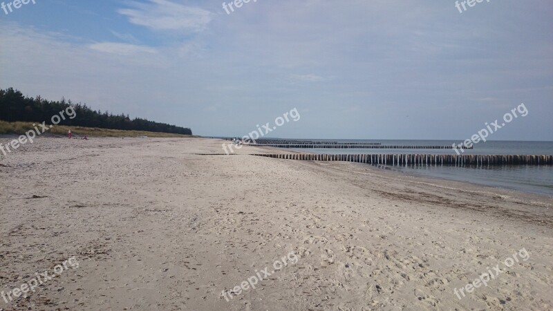 Beach Cloudiness Nature Baltic Sea Groyne