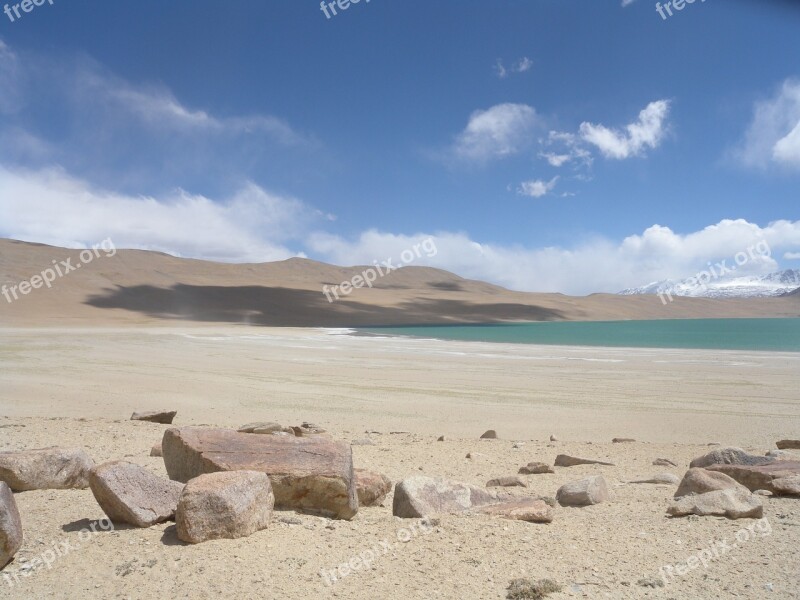 Ladakh Lake India Landscape Desert